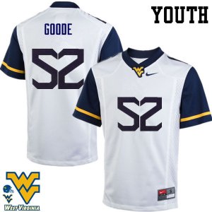 Youth West Virginia Mountaineers NCAA #52 Najee Goode White Authentic Nike Stitched College Football Jersey QD15U54ZD